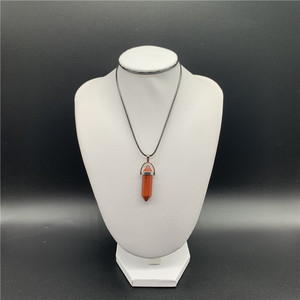 बहु सामग्री उपलब्ध बुलेट बिंदु क्रिस्टल हार लटकन हेक्सागोनल प्राकृतिक पत्थर लटकन क्रिस्टल बिंदु लटकन - Product Image 4