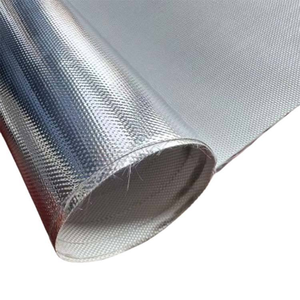 Rouleau d'isolation <span class=keywords><strong>thermique</strong></span> en tissu de fibre de verre et feuille d'aluminium écologique, résistant aux hautes températures et au feu, pour usage en cuisine - Product Image 1