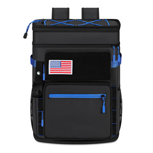 Custom Logo Polyester Food Delivery <b>Bag</b> <b>Blue</b> Waterproof Insulated <b>Tote</b> Thermal Cooler Backpack Laptop 24L Lunch <b>Bag</b> - Product Image 1