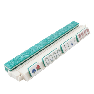 Tuiles de Mahjong Classiques Américaines Pliables en Acrylique Bleu Marbre à Motifs Dessinés à la Main Personnalisés Haut de Gamme pour Fêtes de Jardin - Product Image 2