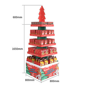 Estante de exhibición de cartón para Navidad, estante de cuatro lados para regalo de Año Nuevo y Navidad, para Centro Comercial - Product Image 3