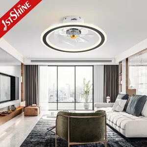 1Stshine Kipas Angin Plafon Indoor 20 Inch Motor Diam Kebisingan Rendah Aliran Udara Tinggi Lampu Kipas Angin Langit-langit