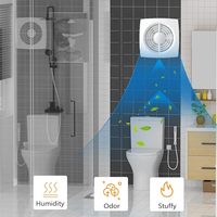 Ventilateur d'extraction mural silencieux de 6 pouces pour salle de bain, moteur en cuivre pur AC de haute qualité, extracteur de fumée, ventilateur d'évacuation d'air conditionné intérieur
