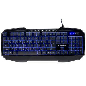 คีย์บอร์ดเกมมิ่งคราวน์ มัลติมีเดียพร้อมไฟแบ็คไลท์ LED 7 ดวงขนาดเต็มสำหรับแล็ปท็อปพีซี - Product Image 4