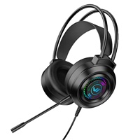Nuevos Auriculares para Juegos con Cable USB, ANC, RGB LED, Sobre la Oreja, para PC y PS4, Plug-and-Play, para Clases en Línea y Llamadas de Voz