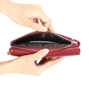Genuine Cow <b>Leather</b> New Fashion RFID Long Wallet <b>Purse</b> For Women's High Capacity Clutch Bag Multi-Card Position Wallets RB5063 - Product Image 4
