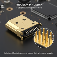 Conector Vertical HD-MI USB Macho/Hembra de Contacto de Cobre, Producto Duradero, Categoría Conectores, Directo de Fábrica
