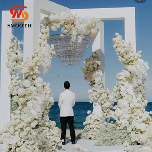 Nuevo diseño acrílico boda Chuppah decoración boda Chuppah blanco Mandap con flores - Product Image 2