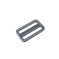 Conector de Correa Metálica Curva Personalizada para Bolsos, 25mm, Aleación de Zinc, Doble Ranura, Herraje para Correa, Fabricante OEM