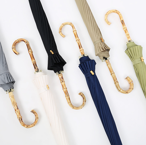 Parapluie droit à poignée en bambou en forme de J japonais à l'<span class=keywords><strong>ancienne</strong></span> de style vintage à ouverture semi-automatique - Product Image 1