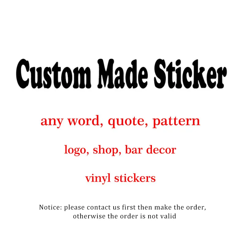 Custom Made Wall Stickers Send us the Picture Customized Wall Decals Home Decoration Quote Words Pattern logo Vinyl Stickers