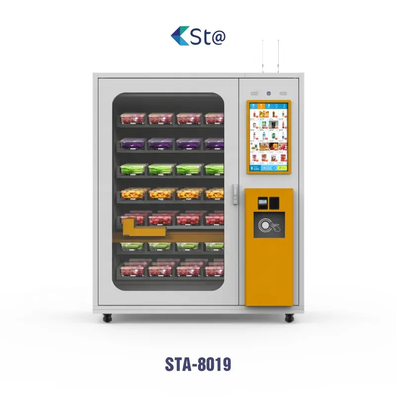 Intelligent Fresh Food Vegetables And Sandwich Vending Machine With Elevator System Vending Machine