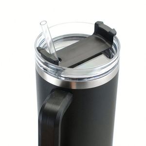 NOUVEAU Gobelet isotherme en acier inoxydable de 40 oz avec logo personnalisé, tasse de voyage thermique avec poignée pour les déplacements - Product Image 6