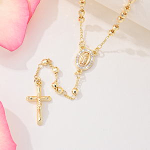 Guadalupe DE LA Virgen María Collares Religiosos Cadena Larga Virgen María Cruz Collar <span class=keywords><strong>Rosario</strong></span> Católico - Product Image 3