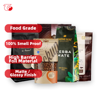 Sachet Doypack personnalisé en aluminium alimentaire imprimé avec fermeture éclair pour l'emballage de café et de snacks