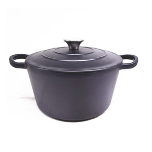 Ensemble <span class=keywords><strong>de</strong></span> casseroles en fonte émaillée antiadhésive colorée à prix <span class=keywords><strong>de</strong></span> gros, avec doubles poignées, forme adaptée au four, compatible gaz et induction, couvercle inclus - Product Image 2