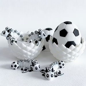 Vashine Ornamenti da Casa a Forma di Drago da Calcio Stampati in 3D, Uovo di Drago da Rugby, Giocattoli Divertenti da Collezione per Bambini, Giocattoli Flessibili in Cristallo Stampati in 3D - Product Image 1