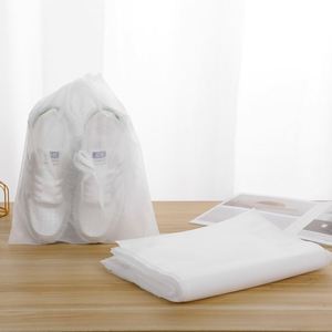 Biodegradable Recyclable Travel Shoe <b>Storage</b> Bag Household Non-woven Fabric Drawstring Dust Bag for Shoes <b>Clothes</b> Cosmetics - Product Image 1