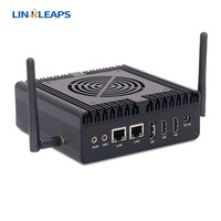 Linkleaps N100 Mini PC industrial integrado con refrigeración activa Dual GbE LAN 3 HD Display 8 puertos USB para el hogar o la oficina