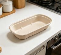 Einweg-Klima-Positiv-Zertifizierte 22g 750ml Ovale Box Stapelbare Gefriergeeignete Catering-Einzelportionsbehälter