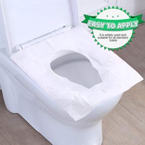 Usine En Gros 10 Pcs Écologique Biodégradable Pour Voyage Gym Hôtel Utiliser Papier Jetable Siège De <span class=keywords><strong>Toilette</strong></span> Couvre - Product Image 4