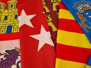 Drapeau de Castille et Léon (Castilla <span class=keywords><strong>Y</strong></span> Leon) renforcé avec 4 œillets, polyester résistant aux intempéries, 150 cm <span class=keywords><strong>x</strong></span> 90 cm, drapeau de balcon MateyCo - Product Image 6