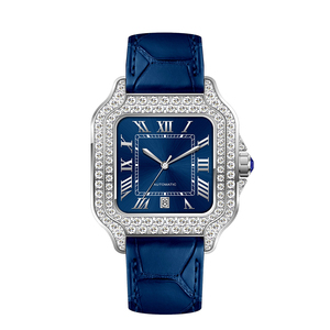 Bán buôn thể thao kim cương Đồng hồ đeo tay sang trọng Iced out xem người đàn ông phụ nữ moissanite Đồng hồ tự động đồng hồ cơ khí cho nam giới - Product Image 1