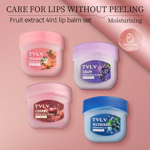 Set de Bálsamo Labial y Mascarilla de Cereza, <span class=keywords><strong>4</strong></span> Colores, Mascarilla Labial Hidratante con Cuchara, Venta al por Mayor, Marca Privada, Fábrica de Maquillaje OEM - Product Image 2