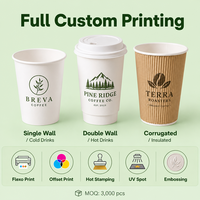 Gobelet en papier pour café, écologique, biodégradable, avec logo personnalisé, double paroi isolée, pour boissons chaudes et froides, vente en gros