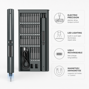 Promotion Mini-<span class=keywords><strong>Tournevis</strong></span> Électrique Multifonction 75 en 1, Magnétique, Électronique, Lithium-ion, Jeu de <span class=keywords><strong>Tournevis</strong></span> Puissants à Charger - Product Image 3