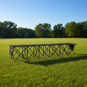 Banc de sport pliable portable 6 places, chaise de camping d'extérieur avec cadre en aluminium et sac de transport pour jardin et usage extérieur - Product Image 2