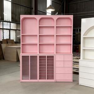 Espositore da Parete Personalizzato per Smalti Rosa, Scaffale per Negozio di Cosmetici, Espositore Personalizzato per Negozio al Dettaglio - Product Image 3