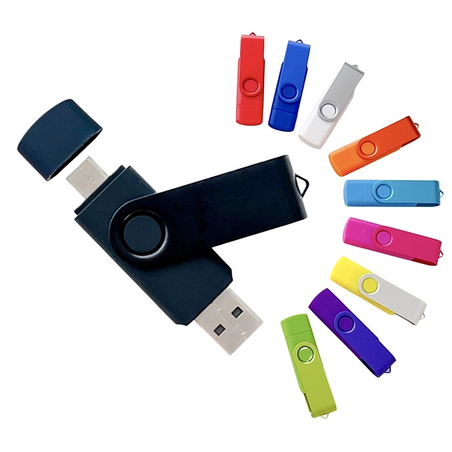 Factory Manufacturer Prices Real True Capacity Usb Flash Drive 2 in 1 8g 16g Free logo Engraving Otg Type c 3 in 1 Memorias Usb