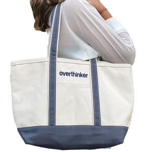 Sac fourre-tout en toile avec poignée à motif de lettres colorées, sac tendance pour l'université et le shopping - Product Image 1