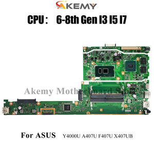 มาเธอร์บอร์ดแล็ปท็อป X407UB สำหรับ <span class=keywords><strong>Asus</strong></span> <span class=keywords><strong>VivoBook</strong></span> F407U Y4000U X407U X407UB X407UAR X407UBR เมนบอร์ด X407UV <span class=keywords><strong>I3</strong></span>เมนบอร์ดซีพียู I7 - Product Image 2