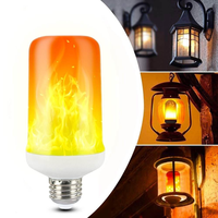 Ampoules LED effet flamme avec 4 modes de lumière scintillante pour décorations d'Halloween, de Noël et d'extérieur, à intensité variable, durée de vie de 50 000 heures
