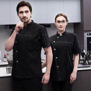 Premium Global Summer Tall 5Xl <span class=keywords><strong>Blanc</strong></span> Restauration Pâtisserie Chef Veste Manteaux Tabliers Avec Poches Uniforme Porter Pour Femme - Product Image 5