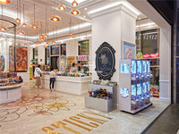 Meubles de confiserie, comptoir d'exposition de bonbons blanc personnalisé, présentoirs de confiserie, présentoirs de sucettes, équipements de magasin de bonbons