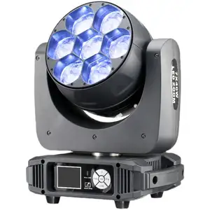 Concertpodium Dmx Movinghead 7X40W Rgbw Zoom Bee Eye Led Wassen Bewegende Koplampen