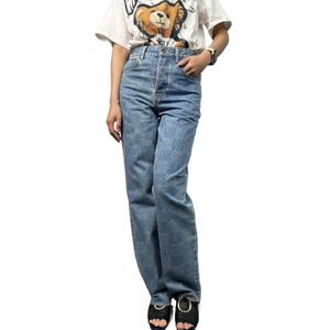 Pantalones Vaqueros de Pierna Recta Casuales con Estampado de Parches para Mujer, Diseño Nuevo OEM - Product Image 1