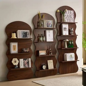 Estante de almacenamiento de madera creativo transfronterizo para sala de estar, estantería de exhibición de libros y periódicos montada en la pared, de pie. - Product Image 1
