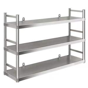 رف تخزين للمطبخ من الفولاذ المقاوم للصدأ 201/304 فضي أبيض قابل للفك متعدد الطبقات سهل التركيب بدون أدوات من تشوانغويلاي - Product Image 3