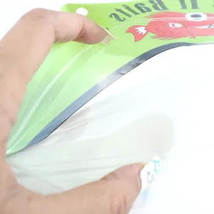 Bolsa de plástico para Señuelos de Pesca con impresión personalizada, cebos de pescado de plástico blando resellables, bolsa con cremallera