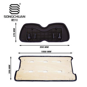 CIUBCAR Siège de golf noir à texture gaufrée, base en bois, dossier gainé de plastique, du fabricant d'origine, modèle Pioneer - Product Image 3