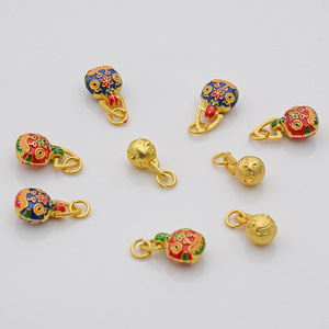 Pendentif breloque unisexe en alliage doré inaltérable, motif Famille de Bêtes Gloutonne, émail cloisonné, accessoire de bijouterie DIY, cadeau Jinhua - Product Image 3