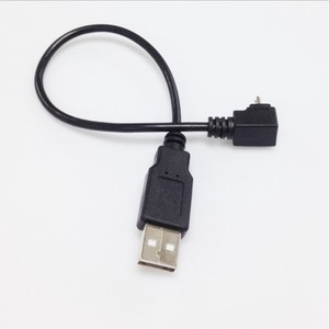 Mini cable de datos USB de ángulo recto de 25 cm para teléfono móvil, conductor de cobre puro, cable de codo con revestimiento de PVC - Product Image 1