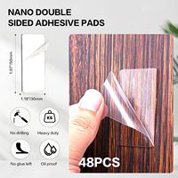 Pastilles adhésives double face pour fixation murale, ruban adhésif double face pour murs, support mural nano, pastille robuste transparente