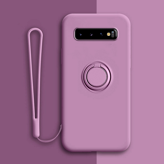 Soft Silicon Magnetic Case for Samsung Galaxy S23 S22 Ultra A52 A53 S10 S10E Plus S21 S20 FE S Note 20 9 10 S9 Ring Holder Cover