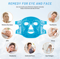 Masque facial MOEN Cool Pack de glace Masque facial pour soulager les poches et les cernes Perles de gel Chaleur chaude Compresse froide pour soulager l'enflure