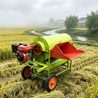 Machine agricole professionnelle à moteur essence pour la décorticage et le battage du riz et des céréales